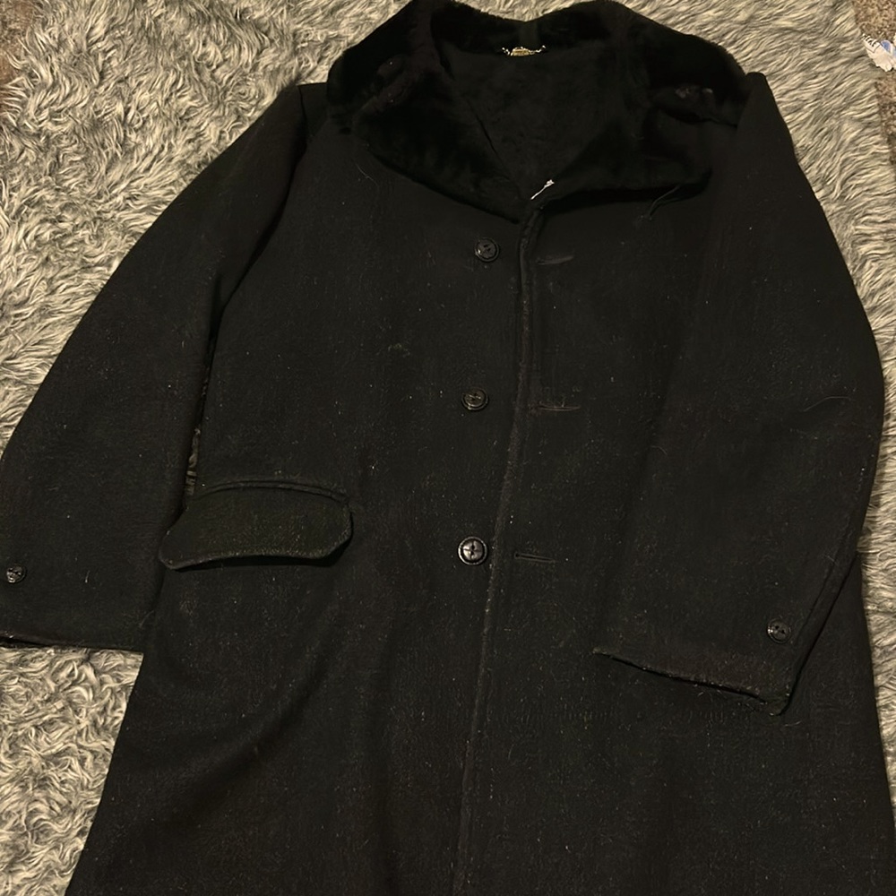 Thick black pea coat